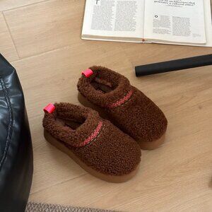 UGG Tan and Pink Winter Boots